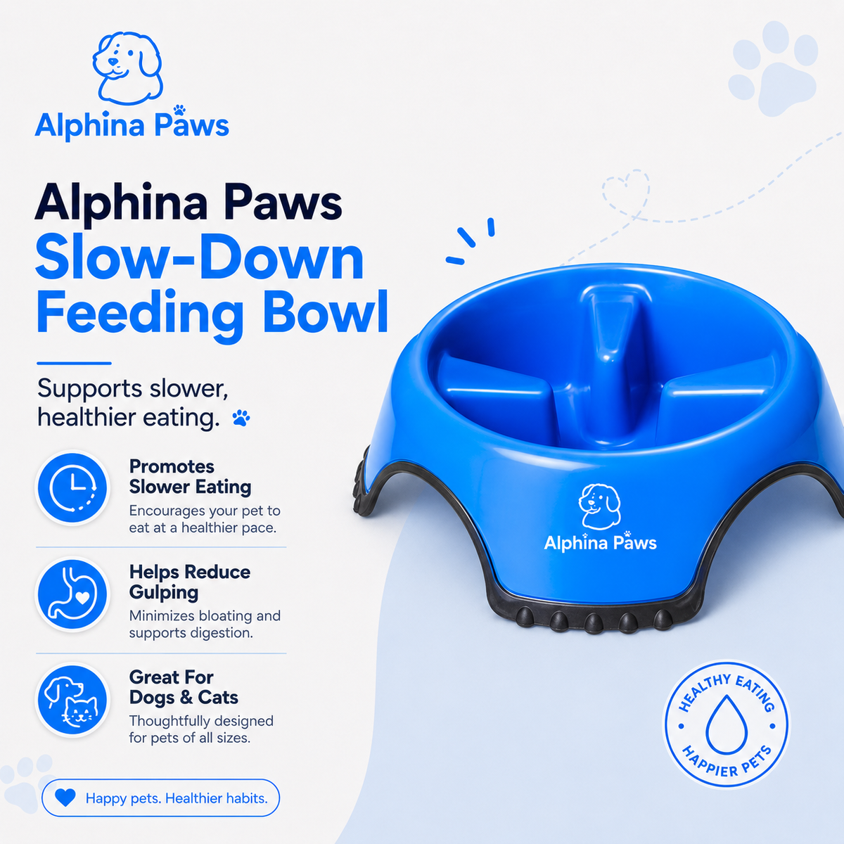 tailsandlove Slow-Down Feeding Bowl
